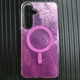 Противоударный Чехол TPU Shiny Mountain (MagFit) для Samsung Galaxy S25 Pink - изображение 4