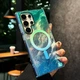 Чохол TPU Shiny Mountain (MagFit) для Samsung Galaxy S24 Ultra Green / Blue - зображення 3