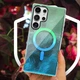 Чохол TPU Shiny Mountain (MagFit) для Samsung Galaxy S24 Ultra Green / Blue - зображення 5