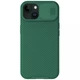 Противоударный Карбоновый чехол Nillkin CamShield Pro Magnetic для Apple iPhone 15 (6.1") Зеленый / Deep Green - изображение 6