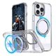 Чехол-накладка TPU, PC Empire для Apple iPhone 15 Pro ( Айфон 15 про) с поддержкой MagSafe, защитный кейс с поворотным кольцом-держателем и подставкой Clear - изображение 2