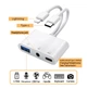 OTG перехідник адаптер iOS iPhone iPad c USB флеш SSD Диск мікрофон Lightning Type-C айфон Білий - зображення 3