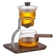 Чайник для заварювання TeaPot D-40 Automatic tea maker 300/400ml Transparent gold - изображение 1