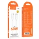 Дата кабель Hoco X115 Surpass Type-C to Type-C 60W (1m) White - зображення 4