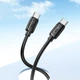 Дата кабель Hoco X115 Surpass Type-C to Type-C 60W (1m) Black - зображення 4