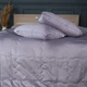 Набор MirSon №3004 Line Satin Premium Два одеяла летних Семейных 143x210 см 0251 Skyline Эвкалипт + две наволочки 50х70 см + простынь 220х240 см (2200010982862) - изображение 3
