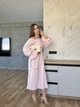 Длинное женское платье муслин IgLeLuck 777013 46 розовое - изображение 6