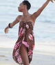 Парео для пляжа Victoria's Secret принт леопард и пионы - изображение 3