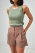 Майка рубчик Wear me M Зелений (оливковий) (12_25_55_11596) - зображення 1