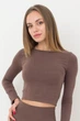 Кроп-топ Giulia 46/48(L/XL) Коричневый (113716) - изображение 1