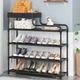 Полиця для взуття Multifunctional Storage Shoe Rack 5 полиць Чорний - зображення 1