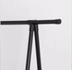 Стойка вешалка для одежды и обуви Coat Rack TW-777 new напольная стальная с полками, на колесах Black - изображение 2