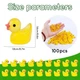 Утята пластиковые мелкие 16x18mm, 100шт комплект, Yellow-Transparent - изображение 2