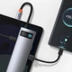 USB Хаб Baseus 8-in-1 багатофункціональний перехідник Metal Gleam 8-Port Type-C HUB Adapter Type-C to USB3.0*3, Type-C(PD)*1, 4KHDMI, RJ45, TF, SD (CAHUB-CV0G) Grey - зображення 2