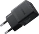 Сетевое зарядное устройство Baseus Palm Fast Charger 1C 20W EU Cluster Black (with Baseus Mini White Cable USB-C to USB-C 60W (20V/3A) 1 м Cluster Black (P10111602113-01) - изображение 1