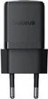 Сетевое зарядное устройство Baseus Palm Fast Charger 1C 20W EU Cluster Black (with Baseus Mini White Cable USB-C to USB-C 60W (20V/3A) 1 м Cluster Black (P10111602113-01) - изображение 4