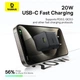 Сетевое зарядное устройство Baseus Palm Fast Charger 1C 20W EU Cluster Black (with Baseus Mini White Cable USB-C to USB-C 60W (20V/3A) 1 м Cluster Black (P10111602113-01) - изображение 10