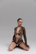 Комбінезон для танців хілз і тверк Diva Leo Wild XS Леопард Дикий (12058-XS) - изображение 5