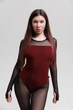 Комбінезон для танців хілз і тверк Force Maxi Bordeaux M Бордовий (12040-М) - изображение 6