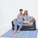 Надувний диван для кемпінгу Comfort Relax LAXZ-4311 Максимальне навантаження 200 кг Чорно-бежевий - зображення 4