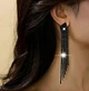 Сережки Длинные вечерние в стразах Fashion jewelry Черные - изображение 7