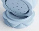 Цветочный горшок с поддоном Luxora 3D Голубой 8 см (894215) - изображение 4