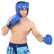 Шорти для тайського боксу MMA чоловічі Hard Touch Wolf 4668 розмір XL (50-52) Blue-Deep Blue - зображення 8