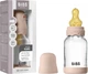 Скляна дитяча пляшечка BIBS Glass Boheme Baby Bottle Round Latex Blush 120 ml, 0+m - изображение 1