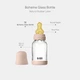 Скляна дитяча пляшечка BIBS Glass Boheme Baby Bottle Round Latex Blush 120 ml, 0+m - изображение 2
