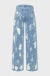Жіночі блакитні джинси із візерунком RELAXED WIDE LEG JEAN Michael Kors 8 MS59065HME - зображення 10