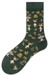 Шкарпетки жіночі, високі з малюнком, бавовняні 35-40р. зелені - зображення 1
