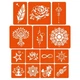 Набор цветной хны с трафаретами для био-тату №4 color-henna-set-04 - изображение 4