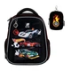Рюкзак школьный каркасный ортопедический для первоклассника Kite Education Hot Wheels, для мальчиков, черный (HW25-555S) - изображение 1