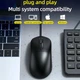 Игровая проводная USB мышь TWolf G580 с антискользящими наклейками, 1600 DPI, 1.5 м кабель черная - изображение 3
