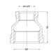 Муфта редукционная чугунная (50х40) 2"Вx1 1/2"В КЧ3025040 - изображение 2