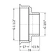 Футорка (перехідник) латунна Thermo Alliance Standart 1 1/2" × 3/4" ВН, PN25 - зображення 2