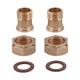 Комплект накидних гайок для лічильника води Thermo Alliance 3/4" × 1/2" ВН, латунні, PN25 - изображение 6