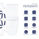 Унітаз підлоговий Dove Rimless 605x370x800 мм, White, з сидінням Slim Duroplast/ Soft-close/ Quick Release QT06228380BW Qtap - зображення 3