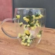 Чашка з подвійним дном і сухоцвітами "Dry flowers", 300мл (Скляна чашка з подвійними стінками) - зображення 4