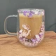 Чашка с двойным дном и сухоцветами "Flowers", 330мл (Стеклянная кружка с двойным дном) - изображение 7