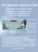 Механічна бездротова ігрова клавіатура LANGTU LT75 Pro з hotswap, Type-C, Bluetooth, 2,4 ГГц, RGB, Дисплей, 75 клавіш (розкладка ENG-UA, QWERTY). М'ятний - зображення 9