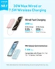 Магнітний Magsafe павербанк Anker A1684 10000 mah з бездротовою зарядкою для iPhone УМБ Блакитний - зображення 7