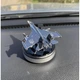 Ароматизатор истребитель с Гербом Украины, 3D самолет с крутящимися пропеллерами в машину на солнечной панели - изображение 2