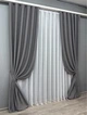 Комплект готовых штор VR-Textil Bagema Rvs № 1244ш Серый 100х270 см 2 шт (31-495) - изображение 3