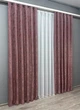 Комплект готовых штор VR-Textil Жаккард Sultan YL № 1209ш Малиново-серый 100х270 см 2 шт (31-515) - изображение 4