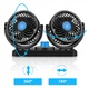 Автомобильный вентилятор двойной на приборную панель Car Small Fan F30 12V Black - изображение 2