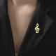 Значок (пин) BROCHE брошь бижутерия Музыка Скрипичный ключ золотистый BRGV114899 - изображение 2