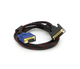 Кабель Voltronic VGA (M)-DVI-I (M) 1.5 м 2 ферита Black/Red (YT-VGA (M)-DVI (M)-1.5) - зображення 1
