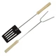 Розкладний мангал RIAS Portable Barbecue Grill з лопаткою та вилкою 43x26x46см (3_06427) - зображення 5