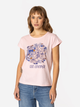 T-shirt damski z nadrukiem bawełniany Lee Cooper Bouquet-1160 XL Różowy (5905991728238) - obraz 3